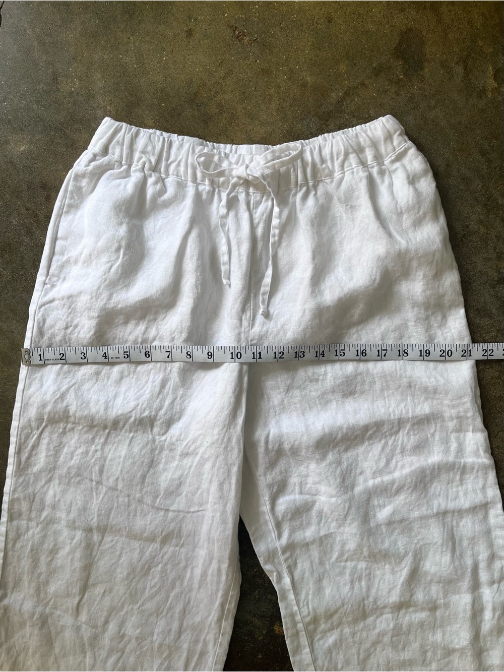 Boden Wide Leg Linen Crop Pants White - Picture 5 of 7